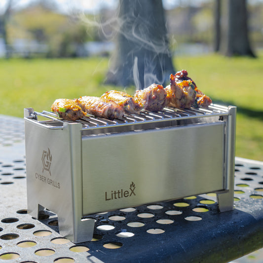 camping gtill Portable Foldable Small Charcoal Grill & BBQ | Camping Stove | Stainless Steel Tabletop Grill for Outdoor Cooking